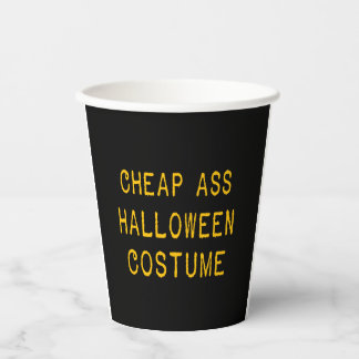 Halloween costume paper cups