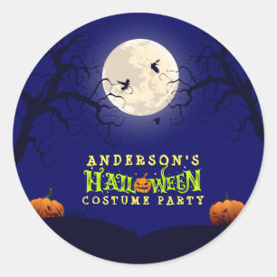 Halloween Costume Party Classic Round Sticker