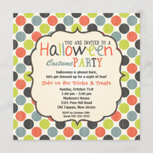 Halloween Costume Party Colourful and Fun Invitation