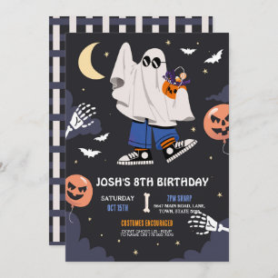 Halloween Costume Party Ghosts Boys Teens Invitation