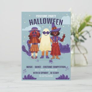 Halloween costume party, Halloween Night  Invitation