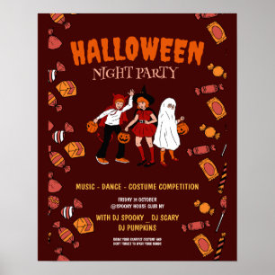 Halloween costume party, Halloween Night Poster