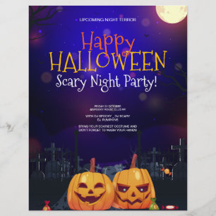 Halloween costume party, Halloween Night Terror Flyer