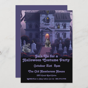 Halloween Costume Party, Haunted House             Invitation
