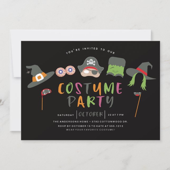 HALLOWEEN COSTUME PARTY INVITATION (Front)