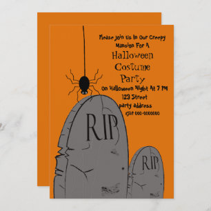 Halloween costume party invitation