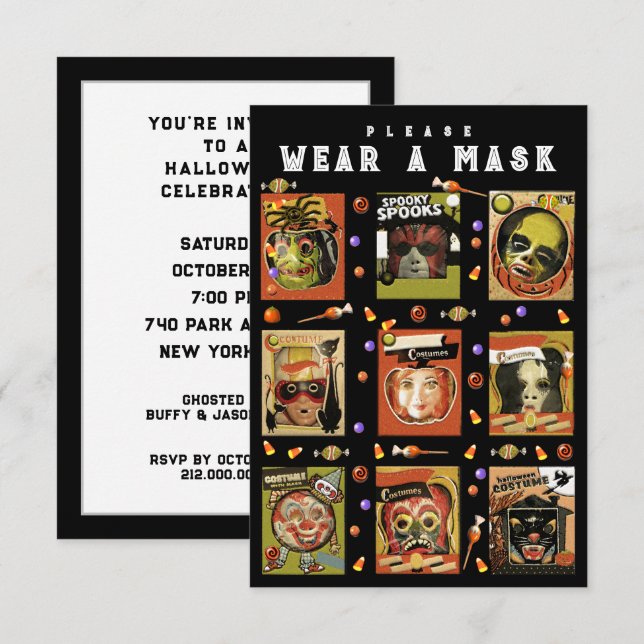 Halloween Costume Party Invitation (Front/Back)