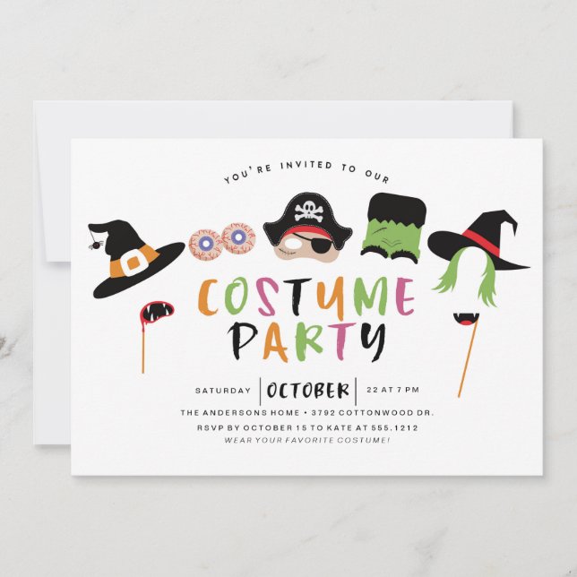 HALLOWEEN COSTUME PARTY INVITATION (Front)