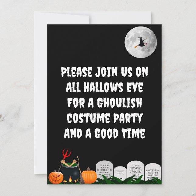 Halloween Costume Party Invitation (Front)
