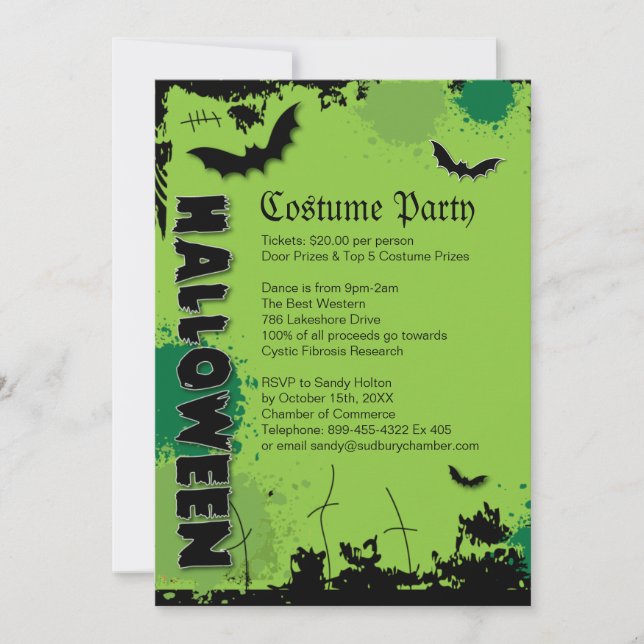 Halloween Costume Party Invitation (Front)