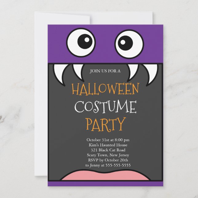 Halloween Costume Party Invitation (Front)
