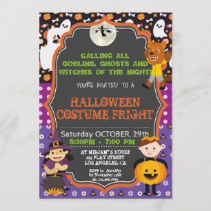 HALLOWEEN COSTUME PARTY INVITATION KIDS HALLOWEEN