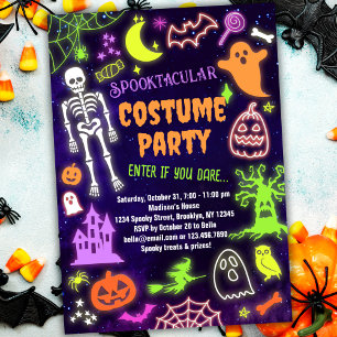 Halloween Costume Party Invitation Spooktacular