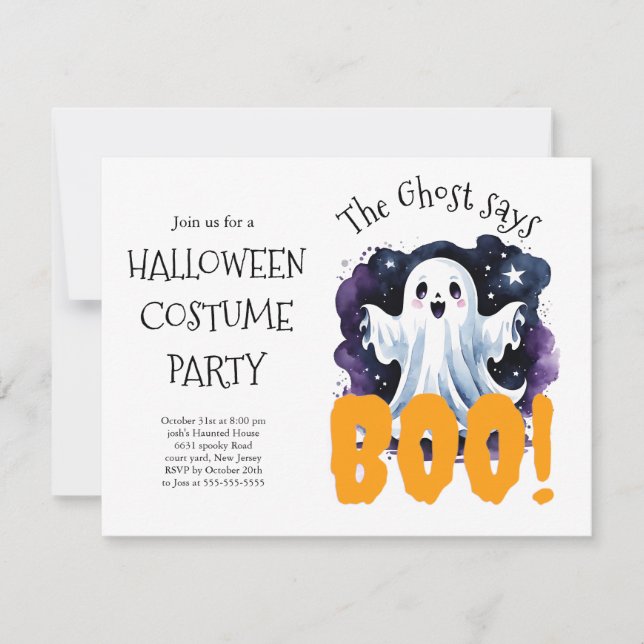 Halloween Costume Party Invitation | Spooky  (Front)