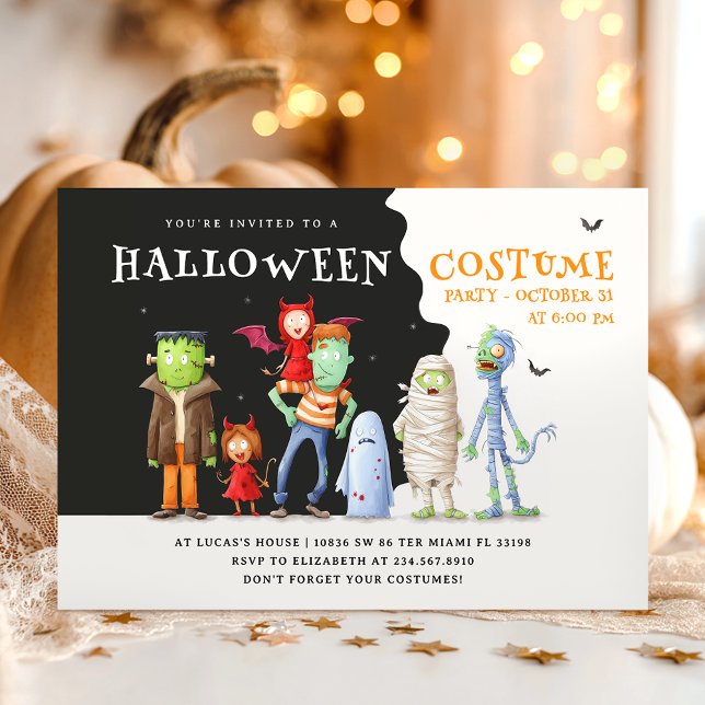 Halloween Costume Party Kids Invitation (Creator Uploaded)