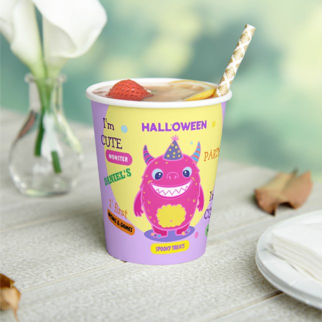 Halloween Costume Party Monsters spooky fun Dance Paper Cups (Insitu)