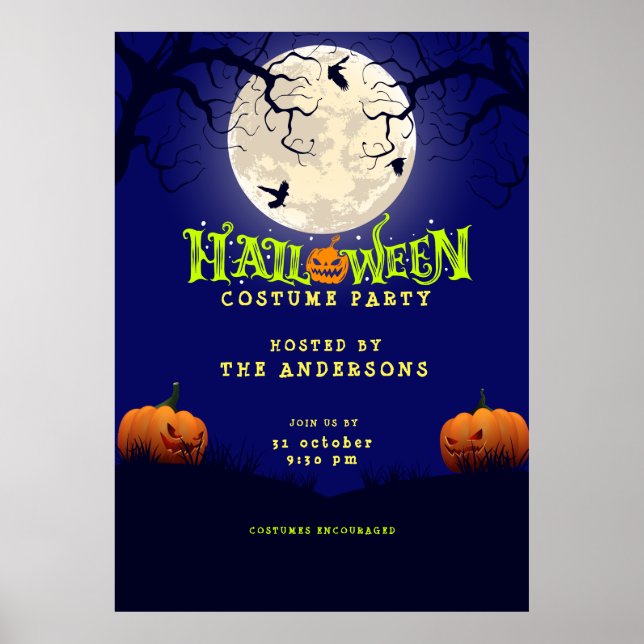 Halloween Costume Party Poster (Front)