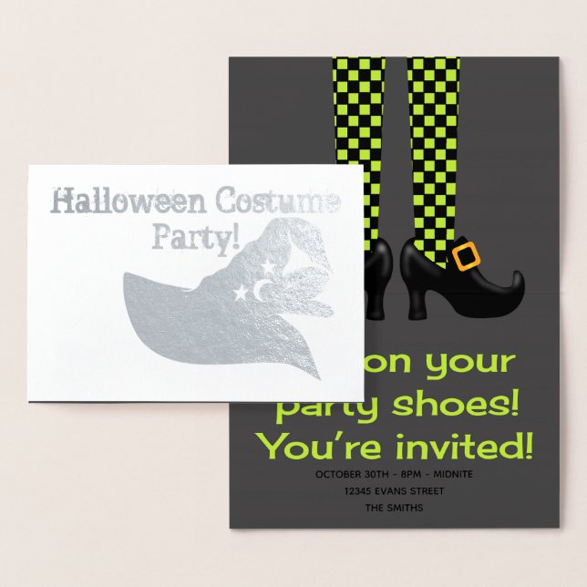 Halloween Costume Party | Witch Hat Foil Card (Display)