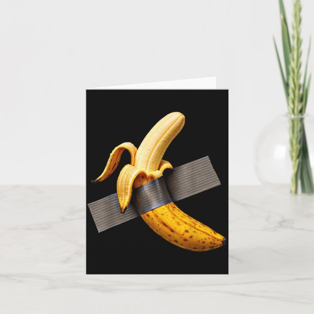 Halloween Costume Peeled Banana Funny Duct Tape Ba Card (Front)