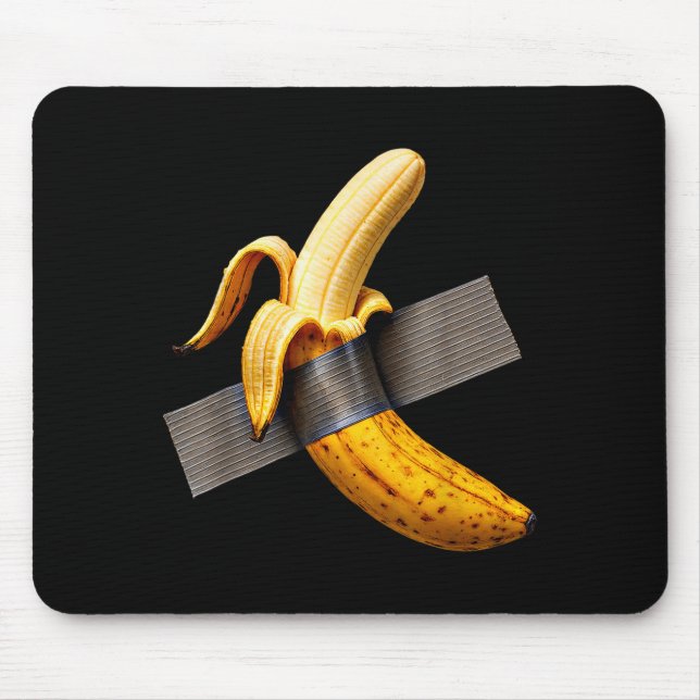 Halloween Costume Peeled Banana Funny Duct Tape Ba Mouse Mat (Front)