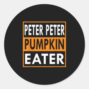 Halloween Costume Peter Pumpkin Eater  Classic Round Sticker