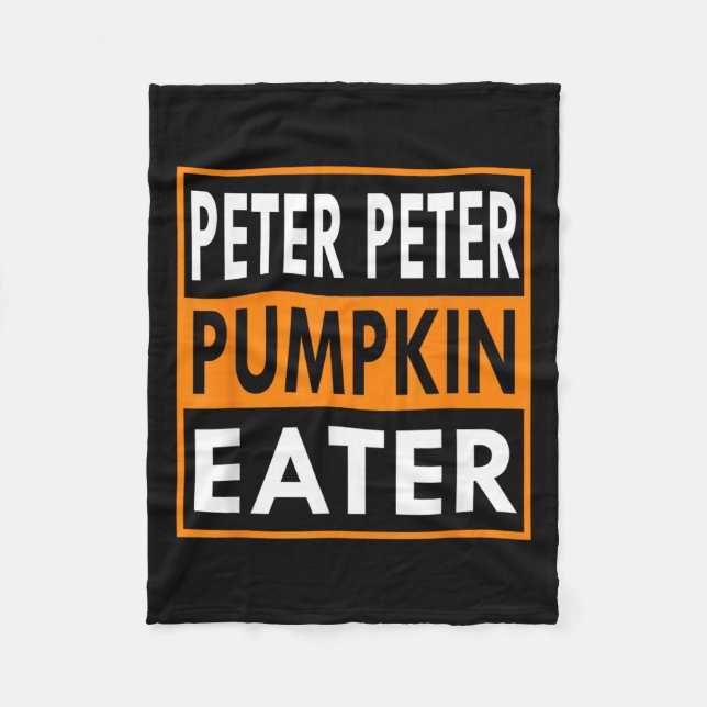Halloween Costume Peter Pumpkin Eater  Fleece Blanket (Front)