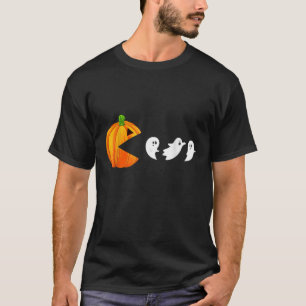 Halloween Costume Pumpkin Eating Ghost, Gamer Men T-Shirt