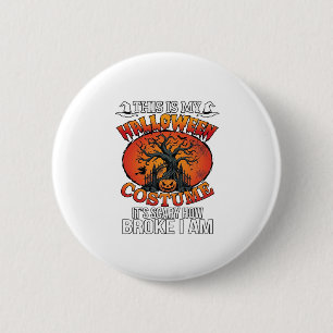 Halloween Costume Scary Broke Pumpkin Spooky Tree 6 Cm Round Badge