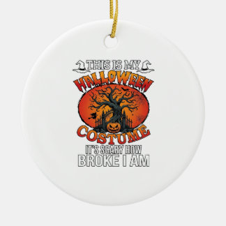 Halloween Costume Scary Broke Pumpkin Spooky Tree  Ceramic Tree Decoration