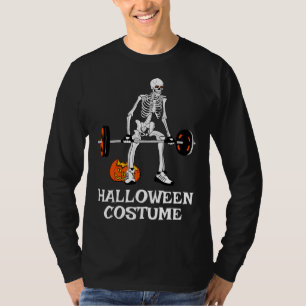 Halloween Costume Scary Skeleton With Pumpkin Coll T-Shirt