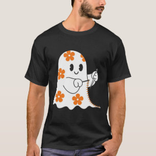 Halloween Costume Sewing Ghost Boo Funny Sewing Lo T-Shirt