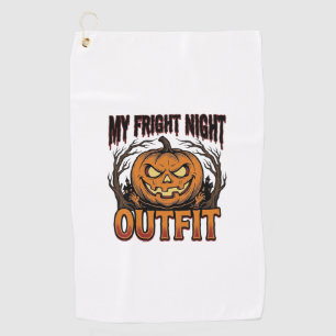Halloween Costume Shirt Spooky Pumpkin Outfit_1 Golf Towel