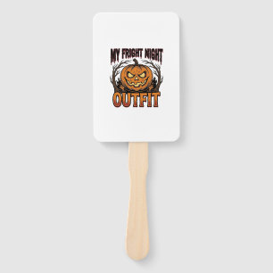 Halloween Costume Shirt Spooky Pumpkin Outfit_1 Hand Fan