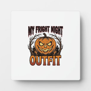 Halloween Costume Shirt Spooky Pumpkin Outfit_1 Plaque