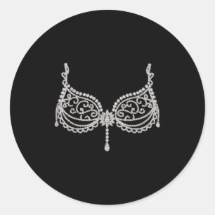 Halloween Costume Show Girl Classic Round Sticker