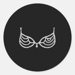 Halloween Costume Show Girl  Classic Round Sticker