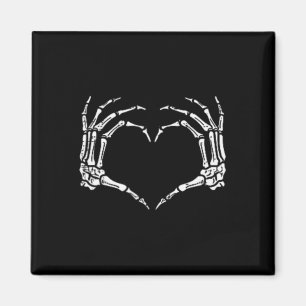 Halloween Costume Skeleton Hands Heart Sign Mens W Magnet