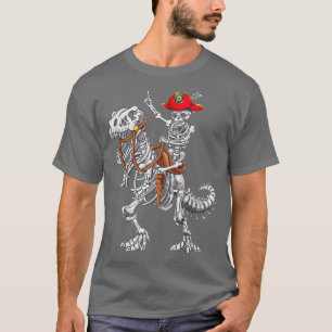 Halloween Costume Skeleton Pirate Riding Skeleton T-Shirt