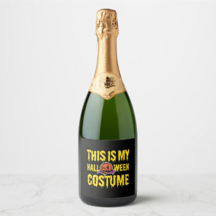 Halloween Costume Sparkling Wine Label