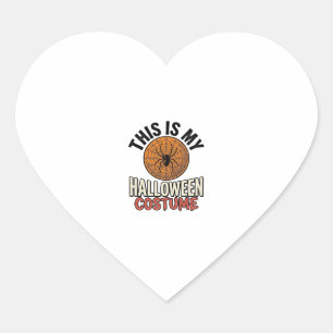 Halloween Costume Spider Web Vintage Shirt Design_ Heart Sticker