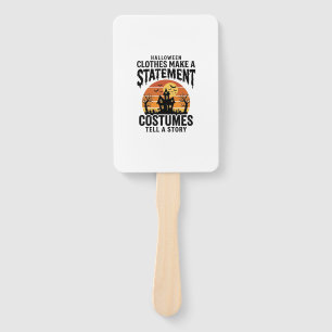 Halloween Costume Statement Vintage Shirt Design_1 Hand Fan