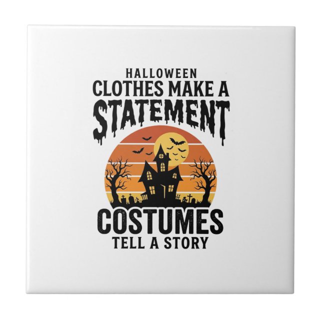 Halloween Costume Statement Vintage Shirt Design_1 Tile (Front)