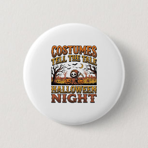 Halloween Costume Story Vintage Graveyard Typograp 6 Cm Round Badge
