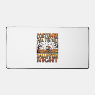 Halloween Costume Story Vintage Graveyard Typograp Desk Mat
