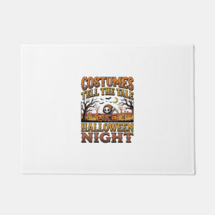 Halloween Costume Story Vintage Graveyard Typograp Doormat