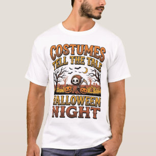 Halloween Costume Story Vintage Graveyard Typograp T-Shirt