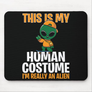 Halloween Costume This Is My Human Costume I'm Rea Mouse Mat