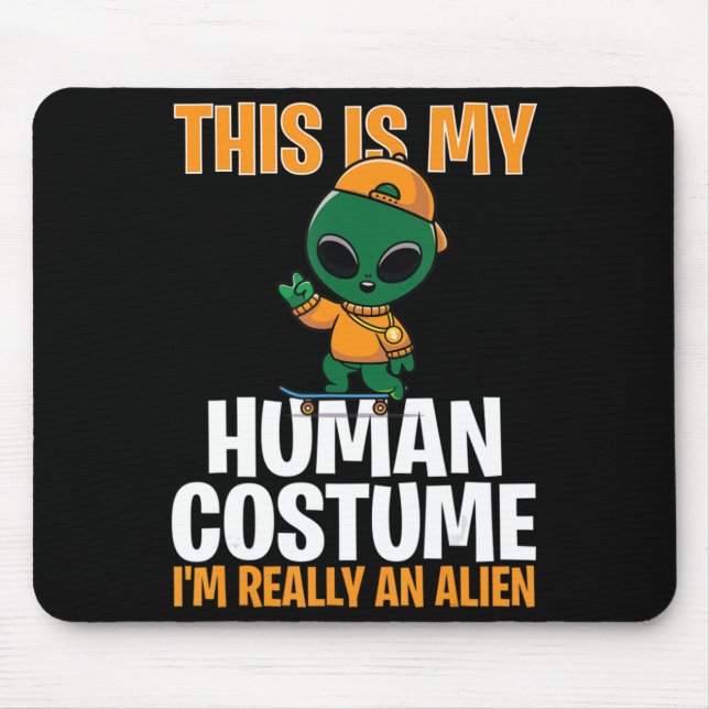 Halloween Costume This Is My Human Costume I'm Rea Mouse Mat (Front)