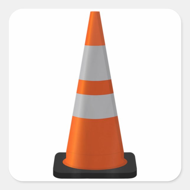 Halloween Costume Traffic cone funny simple safety Square Sticker (Front)