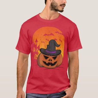 Halloween Costume Trick Or Treat Jack O Lantern Pu T-Shirt